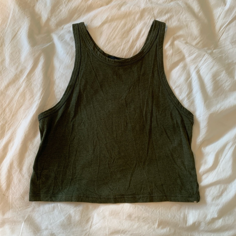 Forever 21 Olive Green Cropped Tank